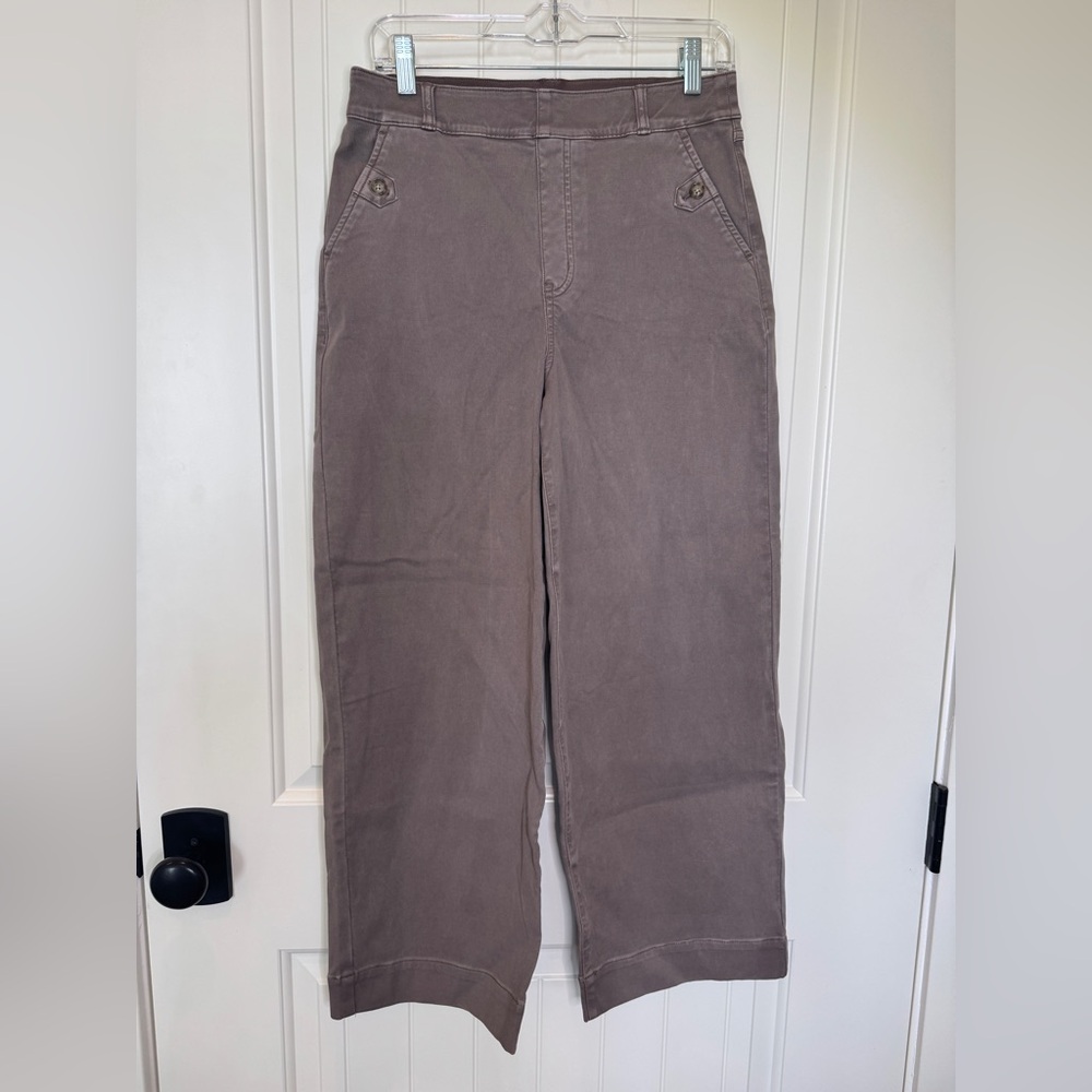 SPANX Pull on Cropped Wide Leg Pant Large